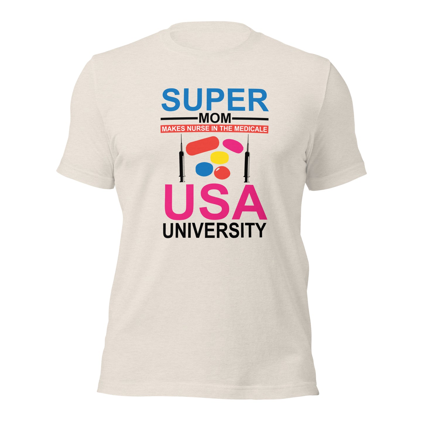Super Mom USA University Unisex t-shirt