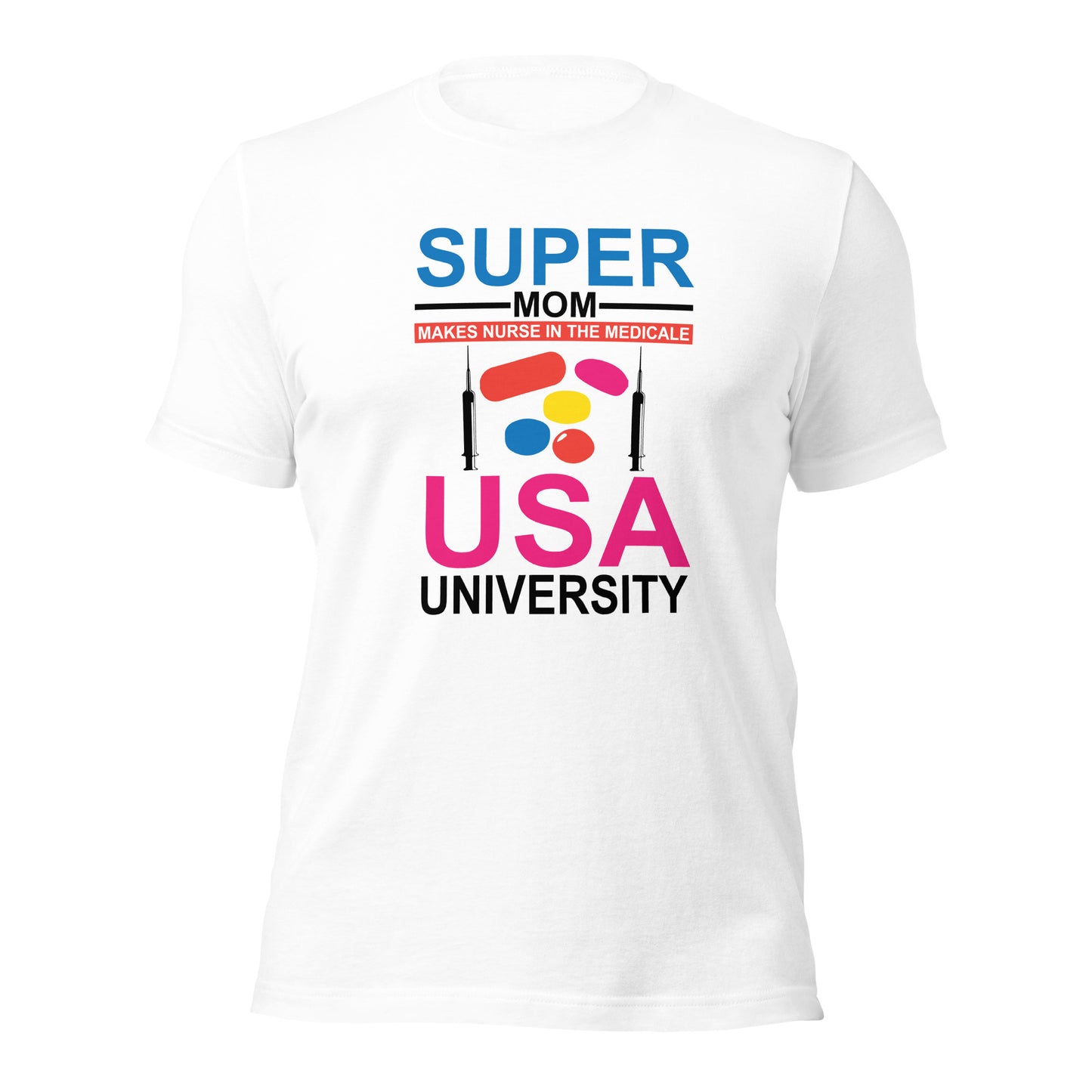Super Mom USA University Unisex t-shirt