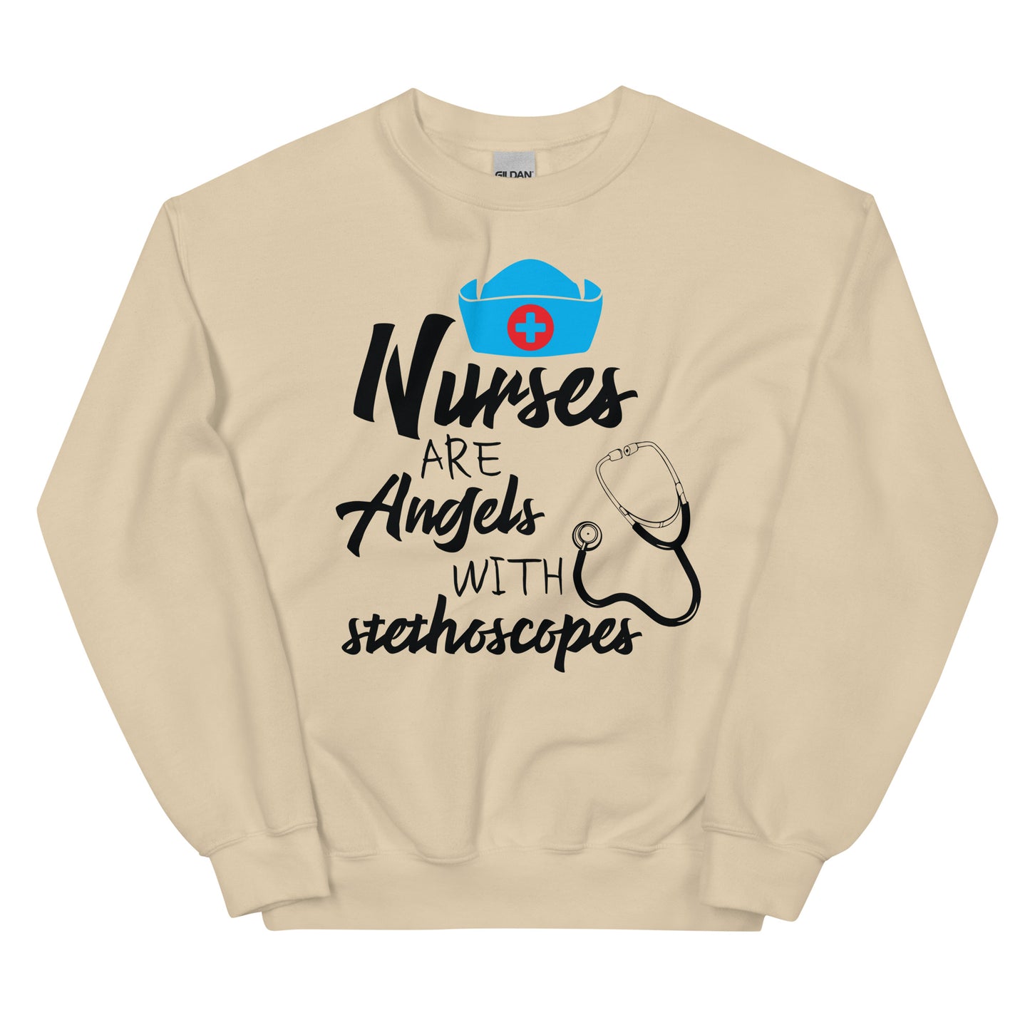 Nurses Are Angels With Stethoscopes Unisex Sweatshirt