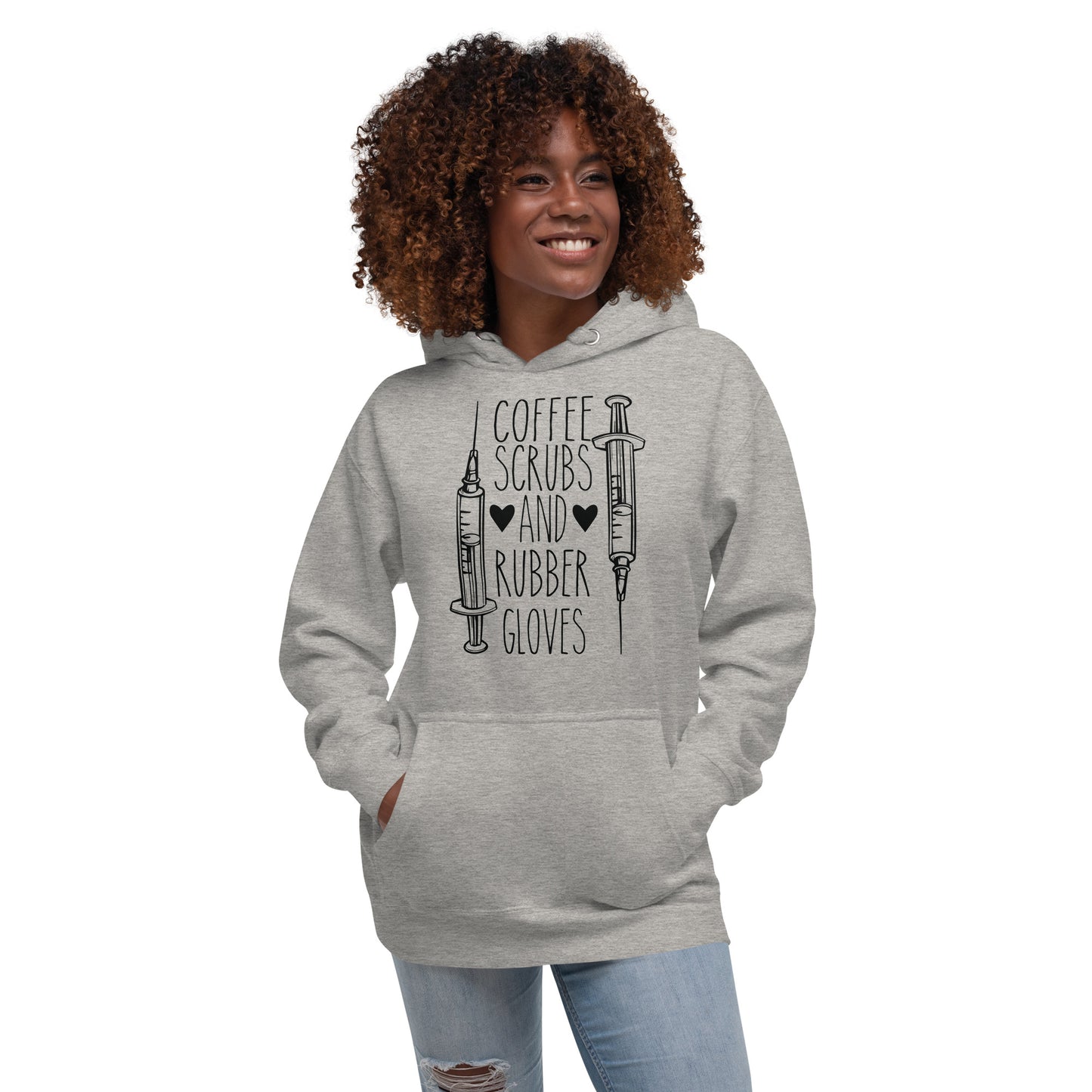 Coffee Scrubs and Rubber Gloves - Unisex Hoodie