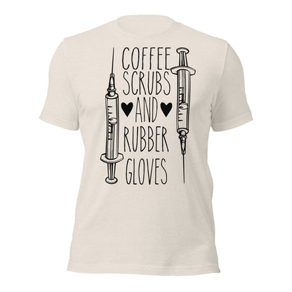 Coffee Scrubs and Rubber Gloves Unisex t-shirt