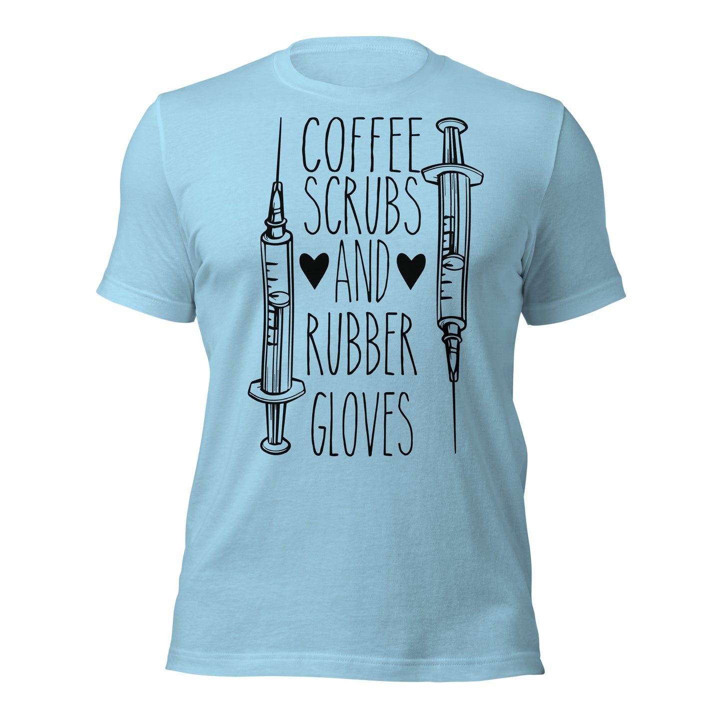 Coffee Scrubs and Rubber Gloves Unisex t-shirt