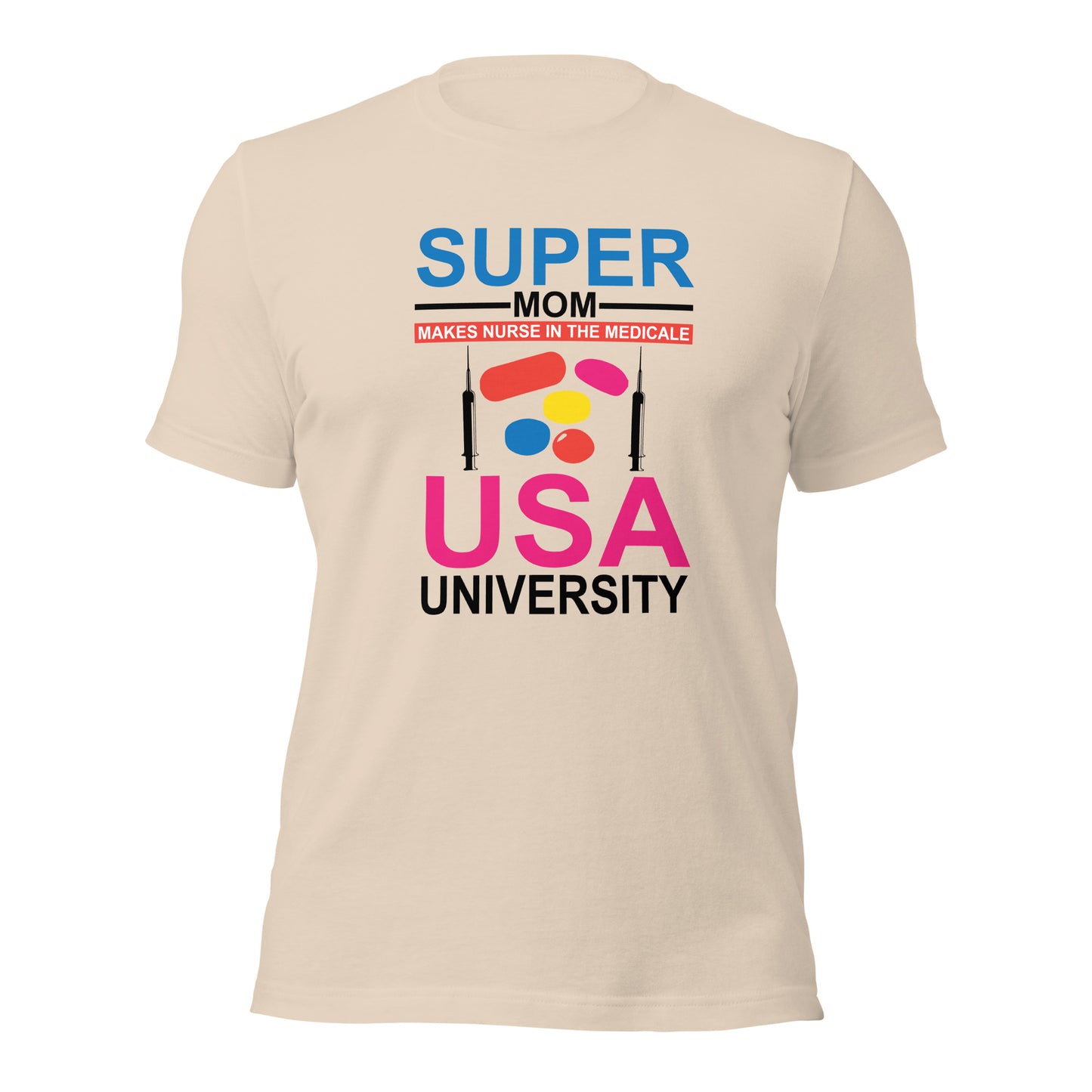 Super Mom USA University Unisex t-shirt