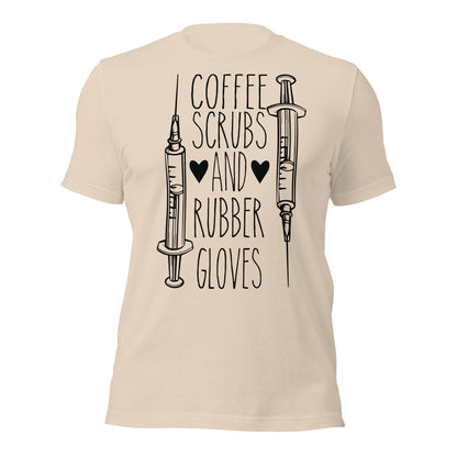 Coffee Scrubs and Rubber Gloves Unisex t-shirt