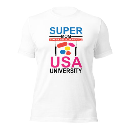 Super Mom USA University Unisex t-shirt