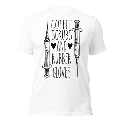 Coffee Scrubs and Rubber Gloves Unisex t-shirt