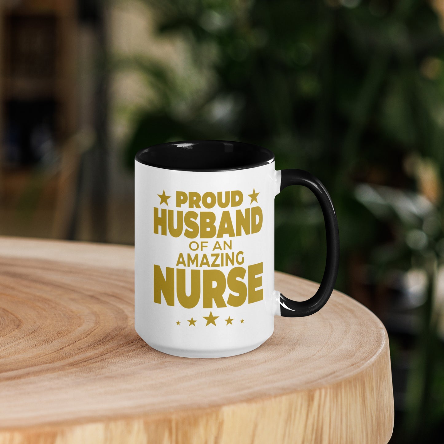 Proud Husband of an Amazing Nurse - Mug with Color Inside