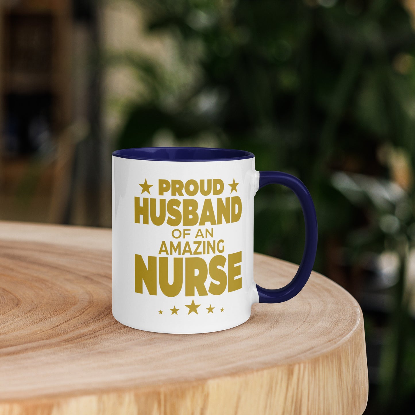 Proud Husband of an Amazing Nurse - Mug with Color Inside