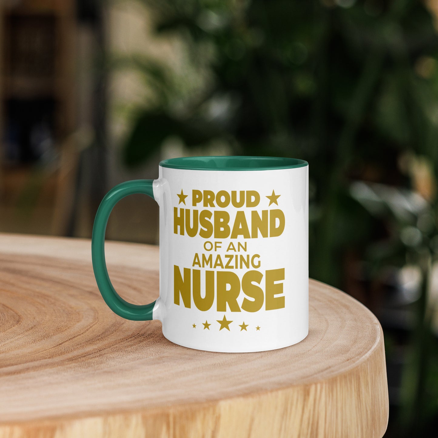 Proud Husband of an Amazing Nurse - Mug with Color Inside