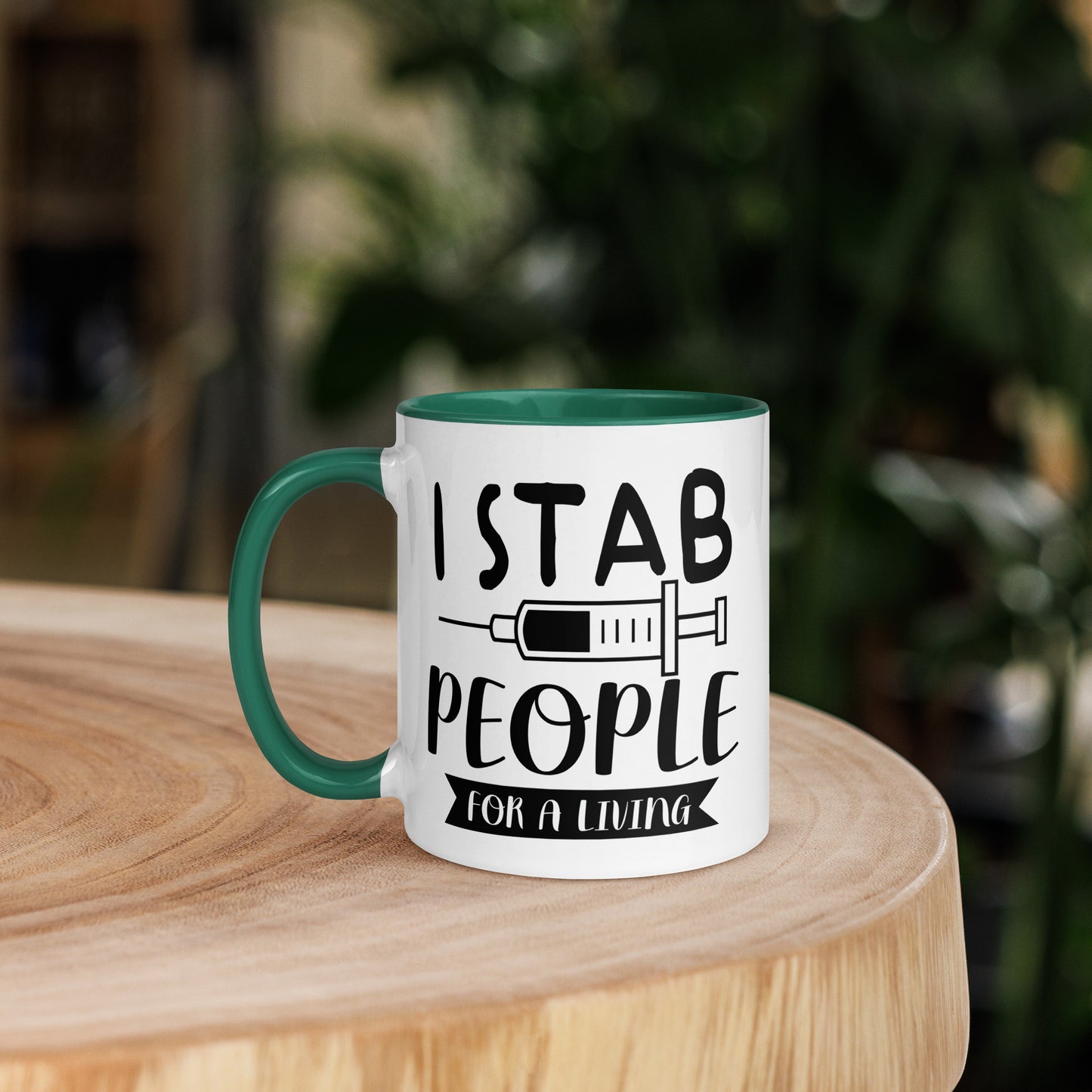 I Stab People for a Living - Mug with Color Inside