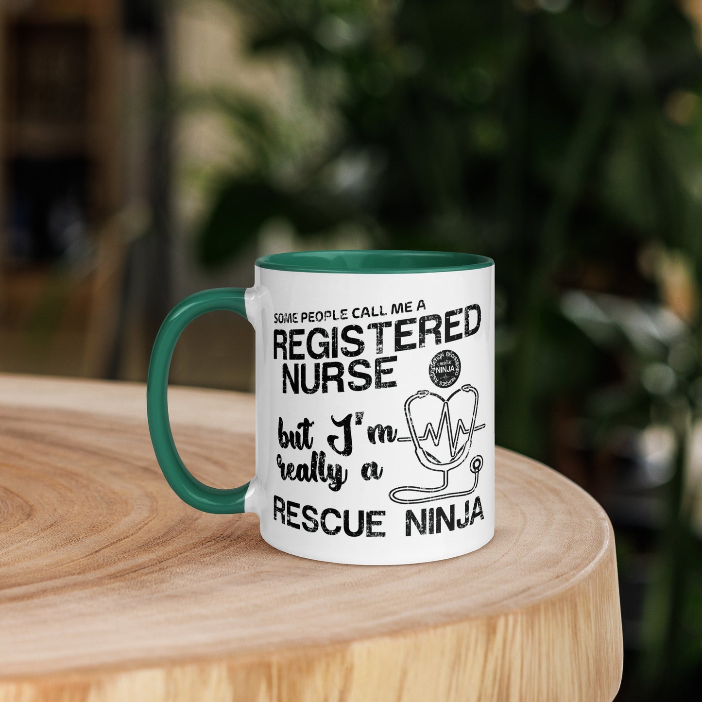 Some people call me Registered Nurse but I'm really a Rescue Ninja - Mug with Color Inside