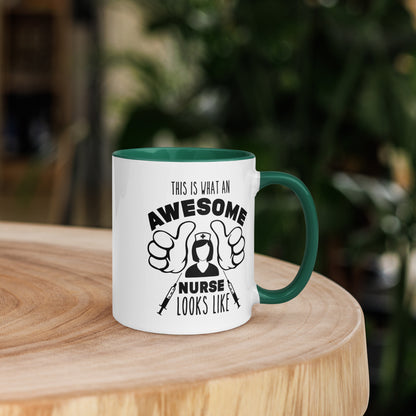 This is What an Awesome Nurse Looks Like - Mug with Color Inside