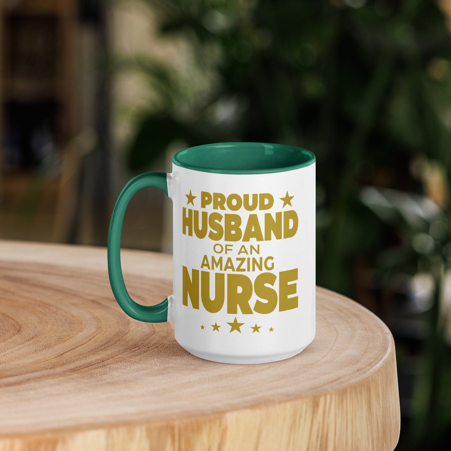 Proud Husband of an Amazing Nurse - Mug with Color Inside