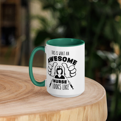 This is What an Awesome Nurse Looks Like - Mug with Color Inside