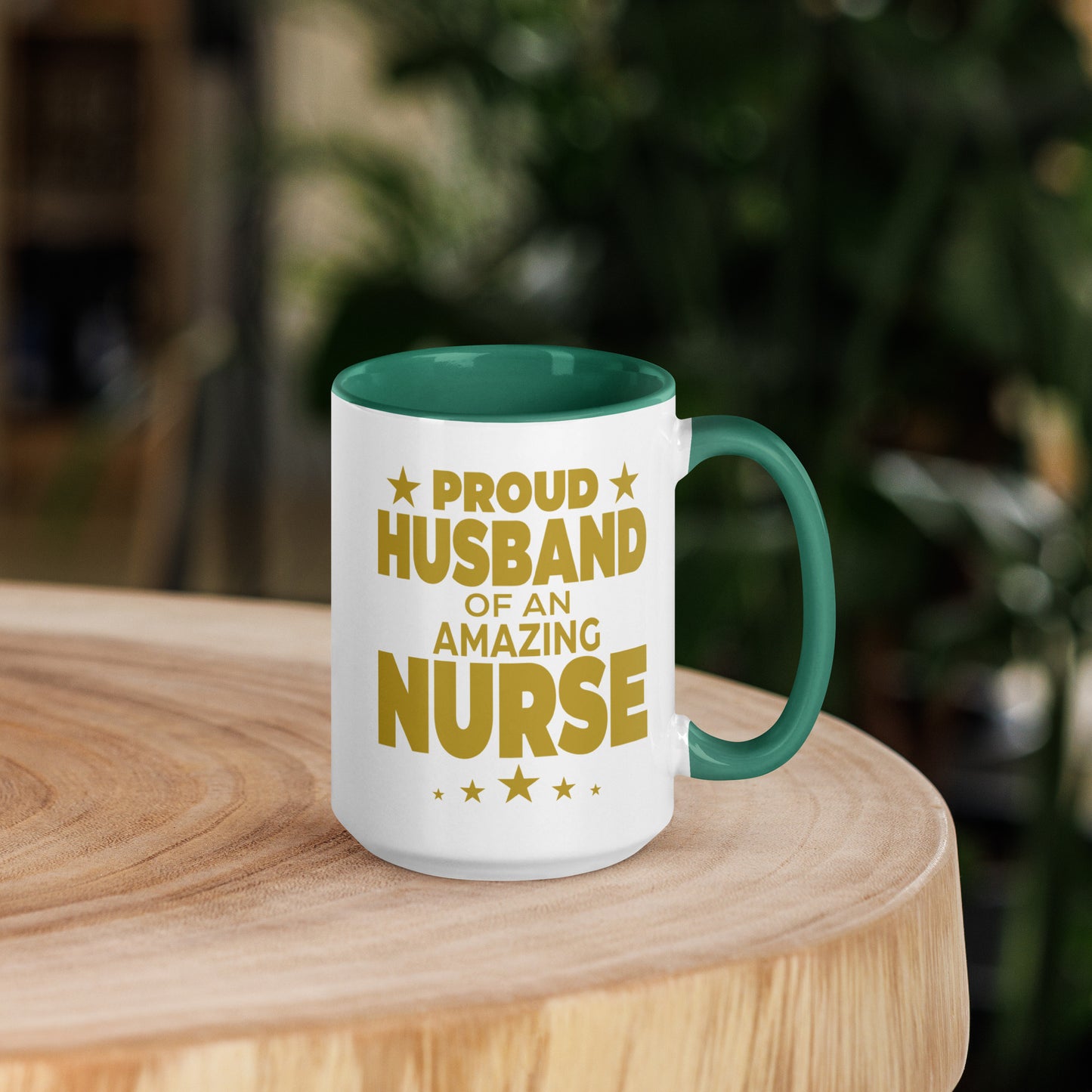 Proud Husband of an Amazing Nurse - Mug with Color Inside