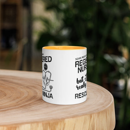 Some people call me Registered Nurse but I'm really a Rescue Ninja - Mug with Color Inside