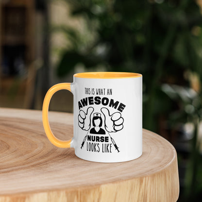 This is What an Awesome Nurse Looks Like - Mug with Color Inside