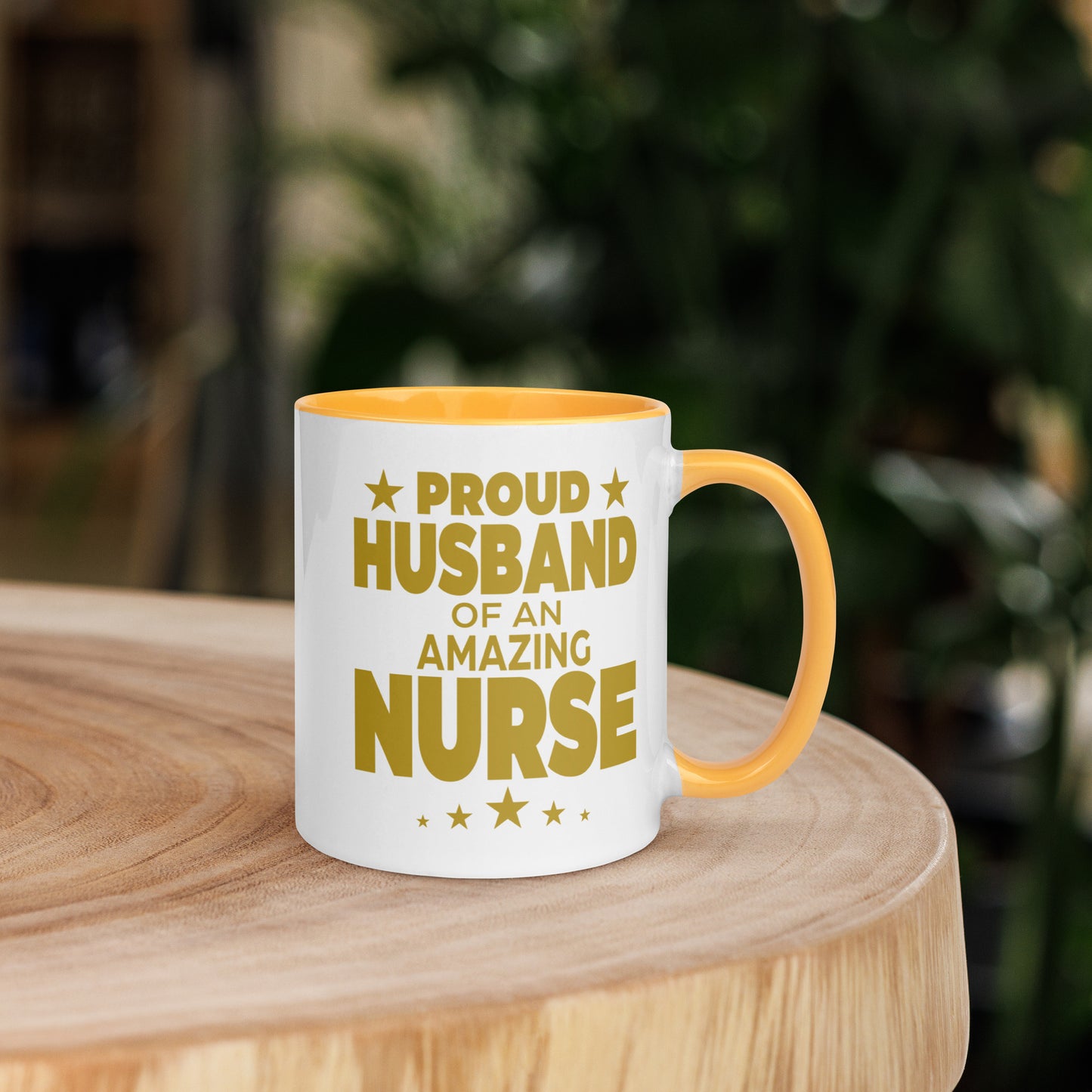 Proud Husband of an Amazing Nurse - Mug with Color Inside