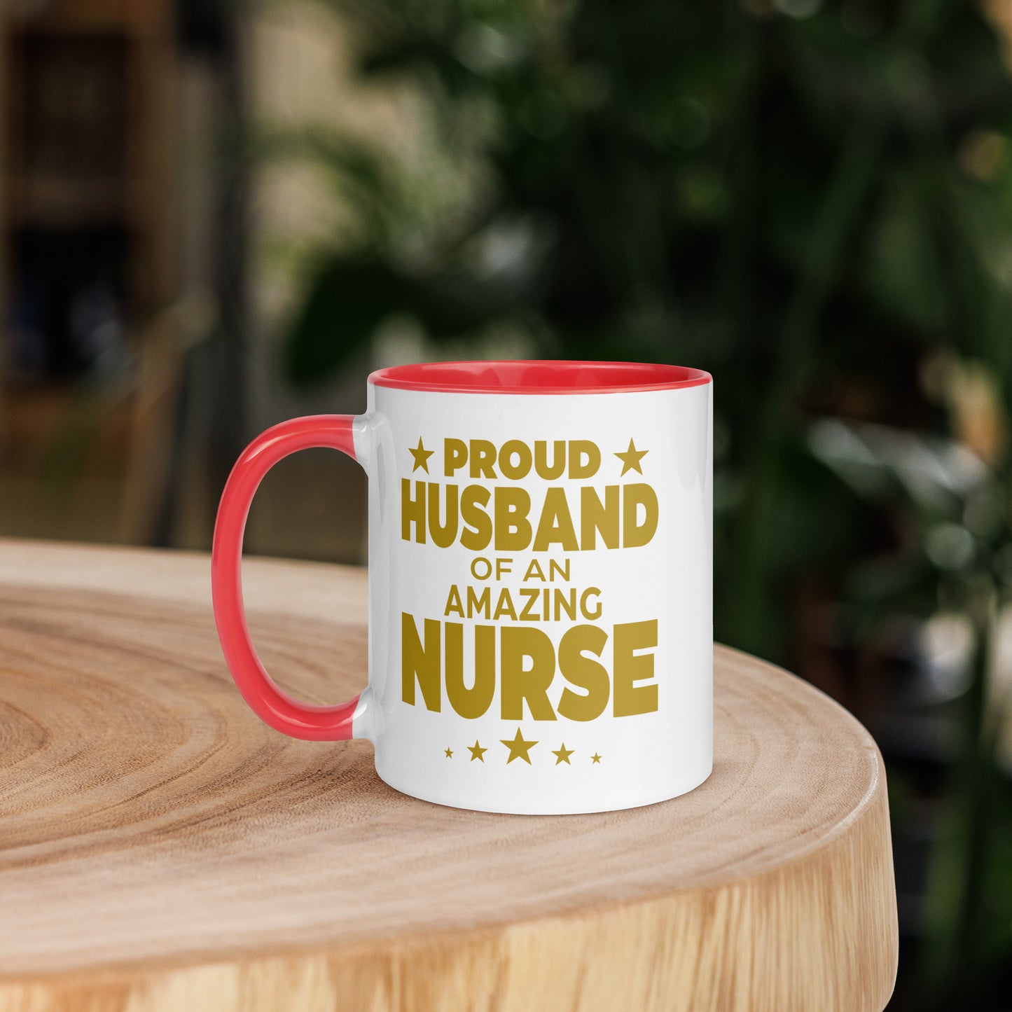 Proud Husband of an Amazing Nurse - Mug with Color Inside