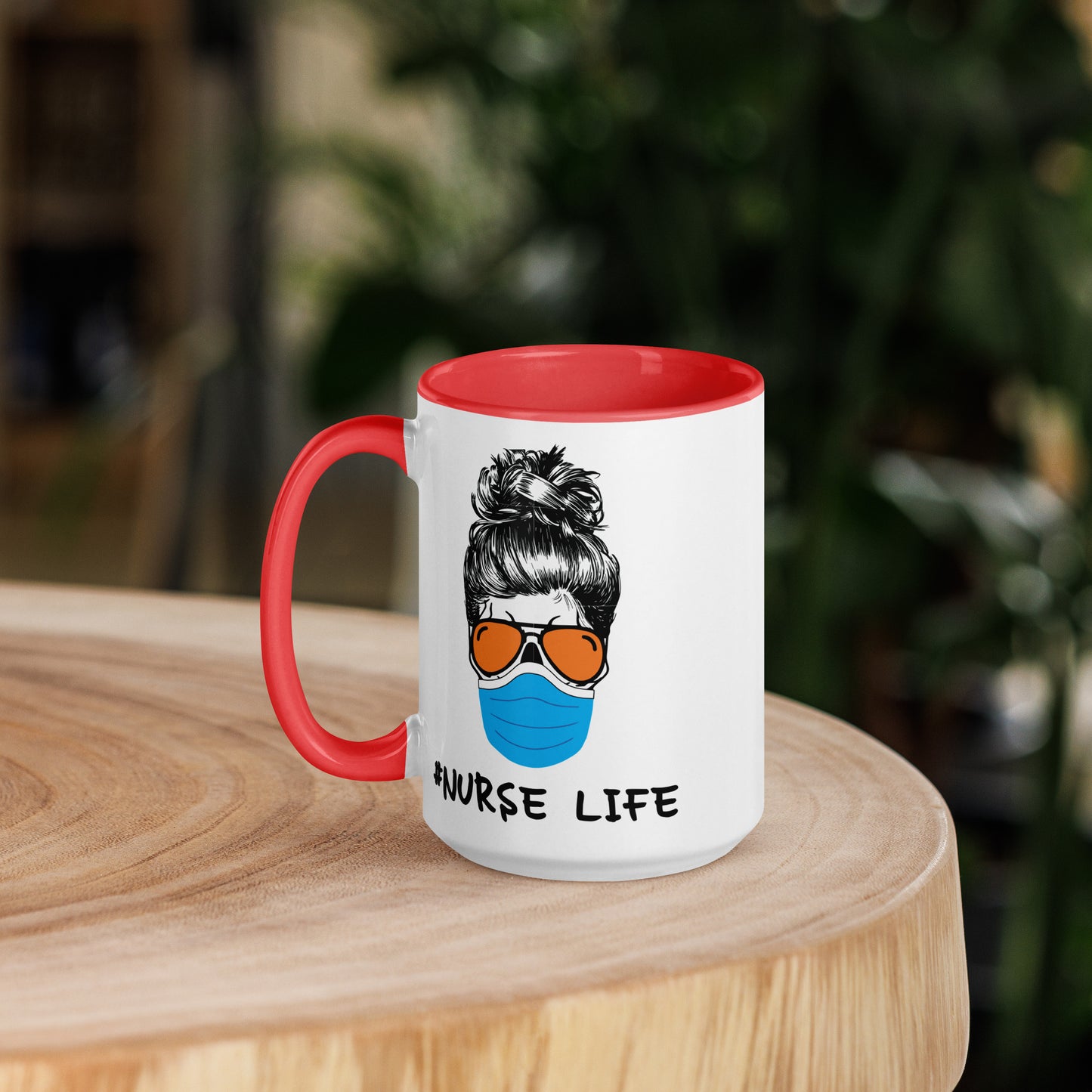 Mask Nurse Life Mug with Color Inside