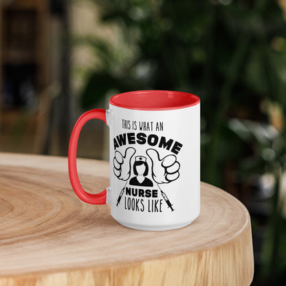 This is What an Awesome Nurse Looks Like - Mug with Color Inside