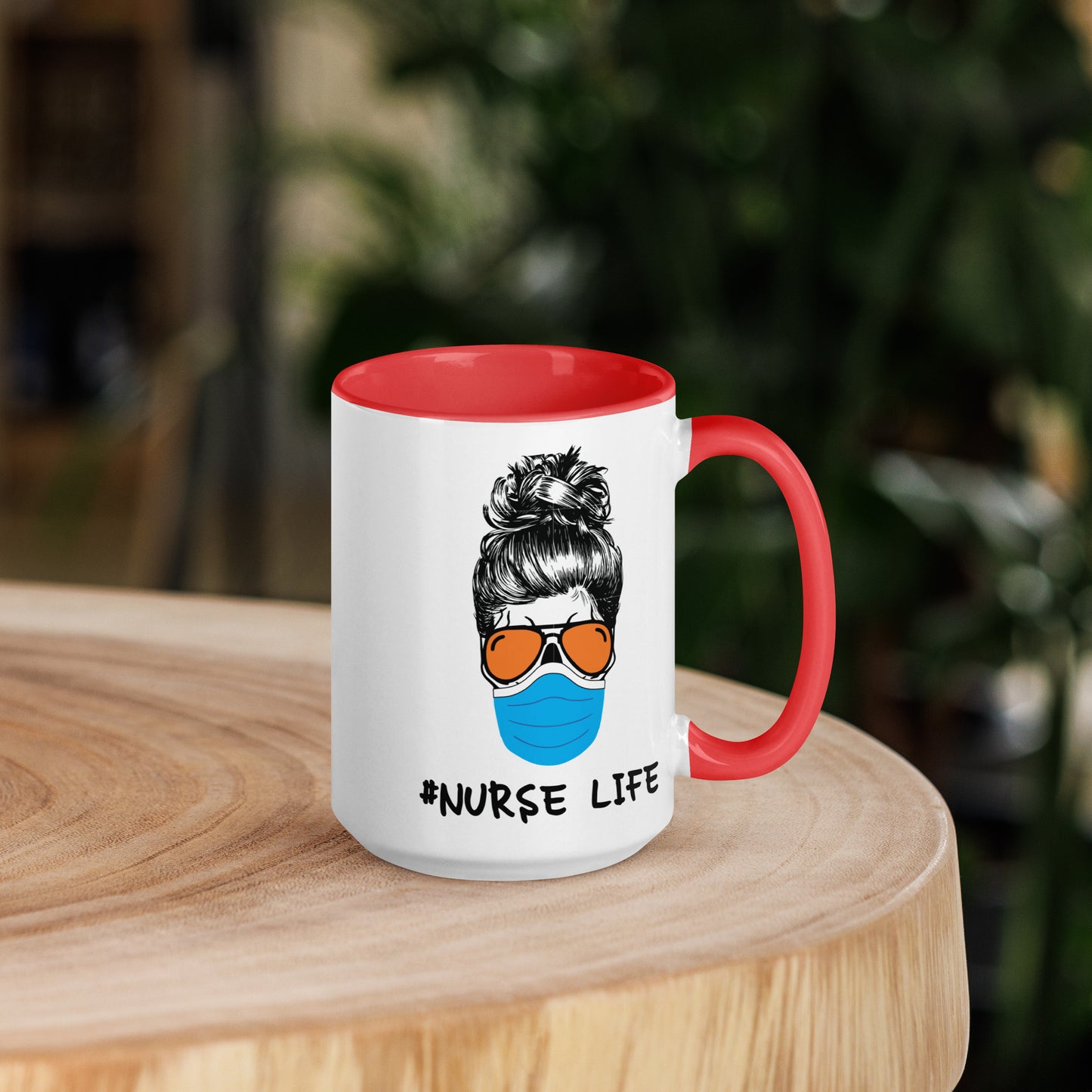 Mask Nurse Life Mug with Color Inside